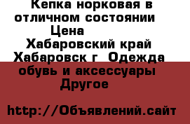 Кепка норковая в отличном состоянии. › Цена ­ 3 000 - Хабаровский край, Хабаровск г. Одежда, обувь и аксессуары » Другое   